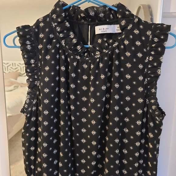 Ali & Jay Anthropologie Troubadour Jumpsuit Black Floral - Picture 4 of 7